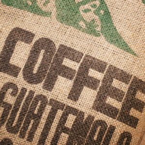 A close up of the coffee bag