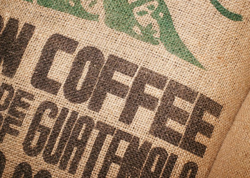 A close up of the coffee bag